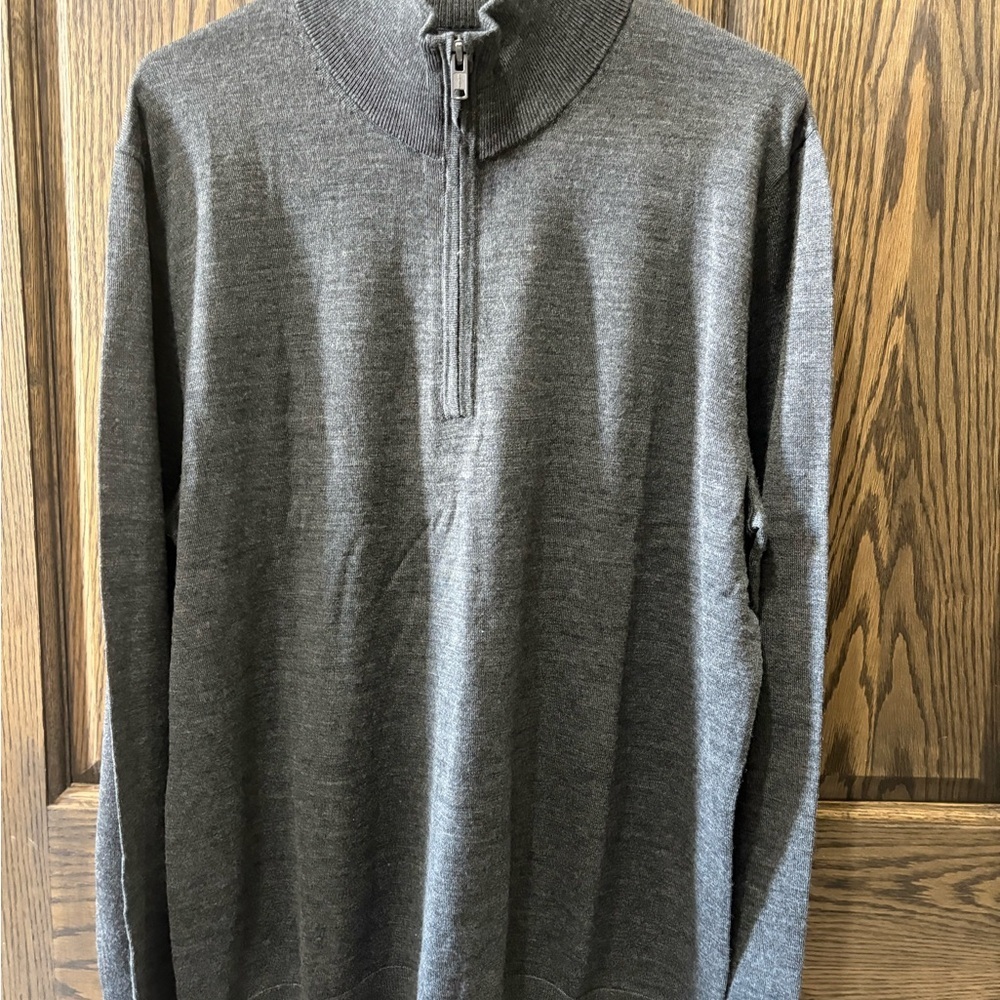 GAP Men's Dark Gray Half-Zip Sweater